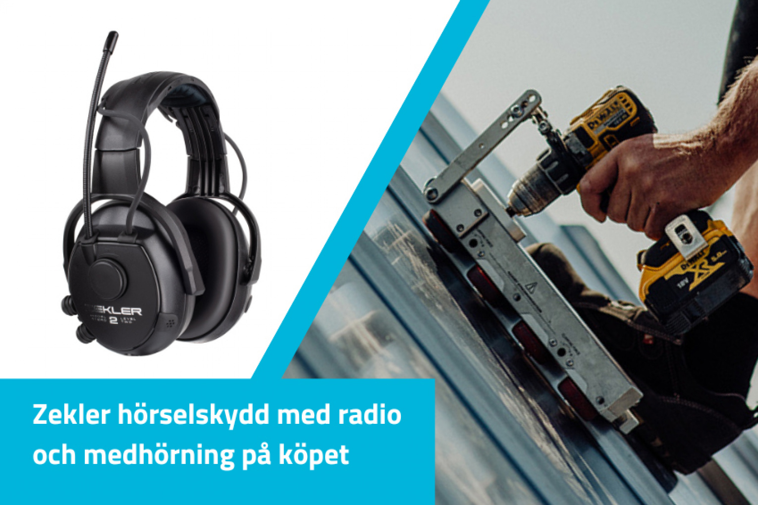 Zekler hörselskydd med radion och medhörning på köpet