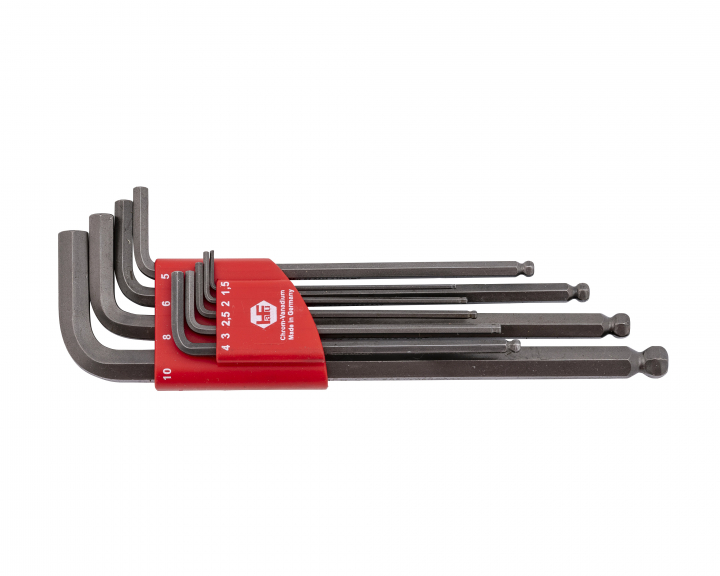 Sexkantnyckel kula, set 9st - 1,5mm-10mm i gruppen Övriga produkter / Hylsverktyg - Nycklar - Mejslar / Nycklar övrigt hos Uveco AB (147709)