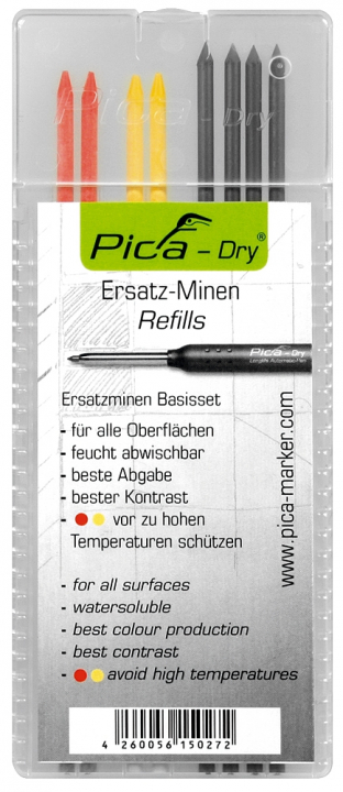 Reservstift Pica sortiment 8 st i gruppen Mät & Märk / Pennor - Ritsverktyg - Passare / Pennor hos Uveco AB (215401)