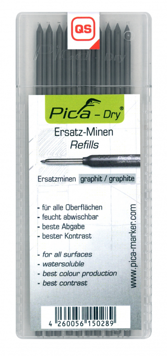 Reservstift Pica Graph 10st i gruppen Mät & Märk / Pennor - Ritsverktyg - Passare / Pennor hos Uveco AB (215450)