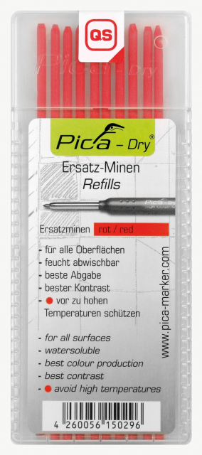 Reservstift Pica Röd 10st
