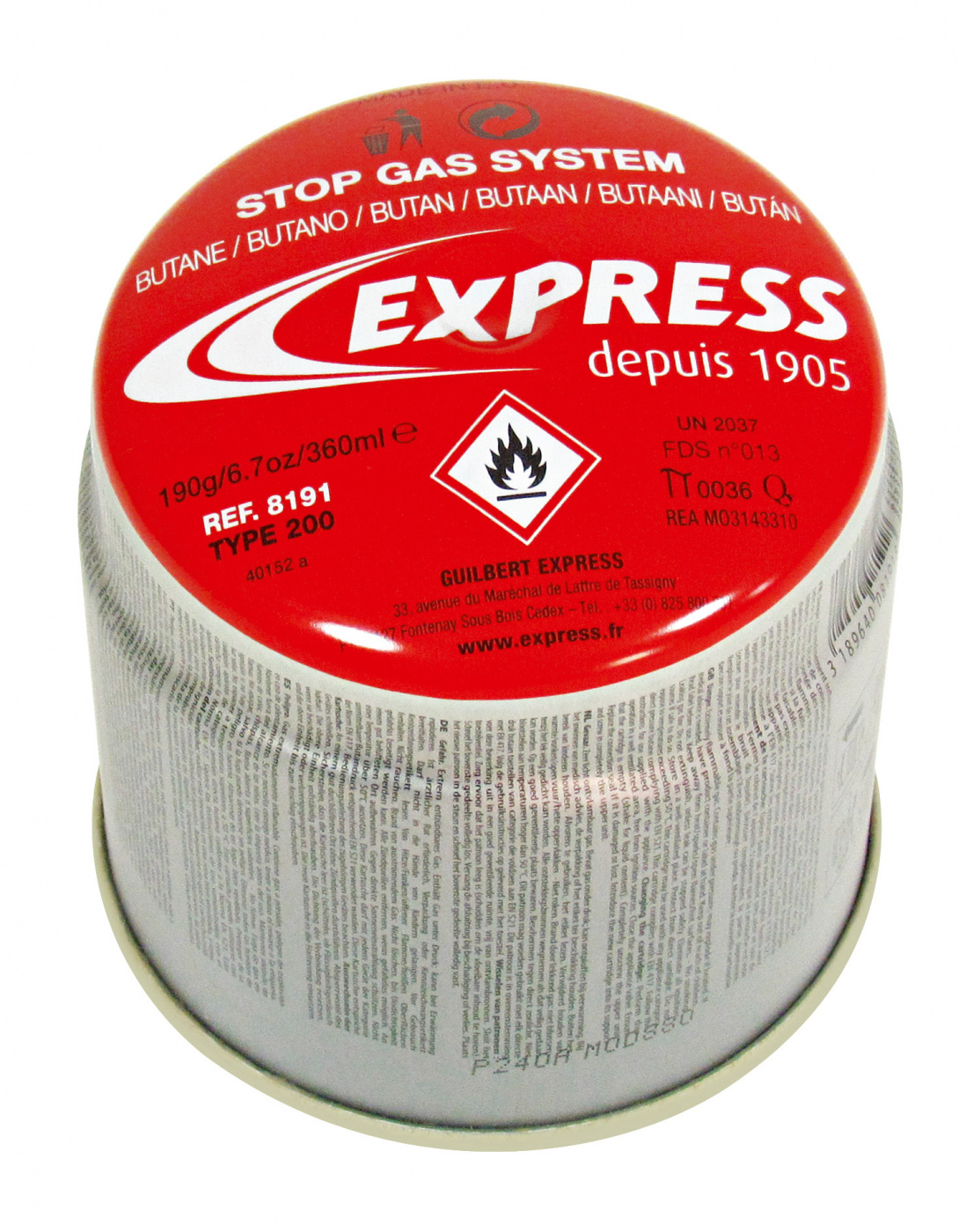 Gas cylinder 8191 to 8900